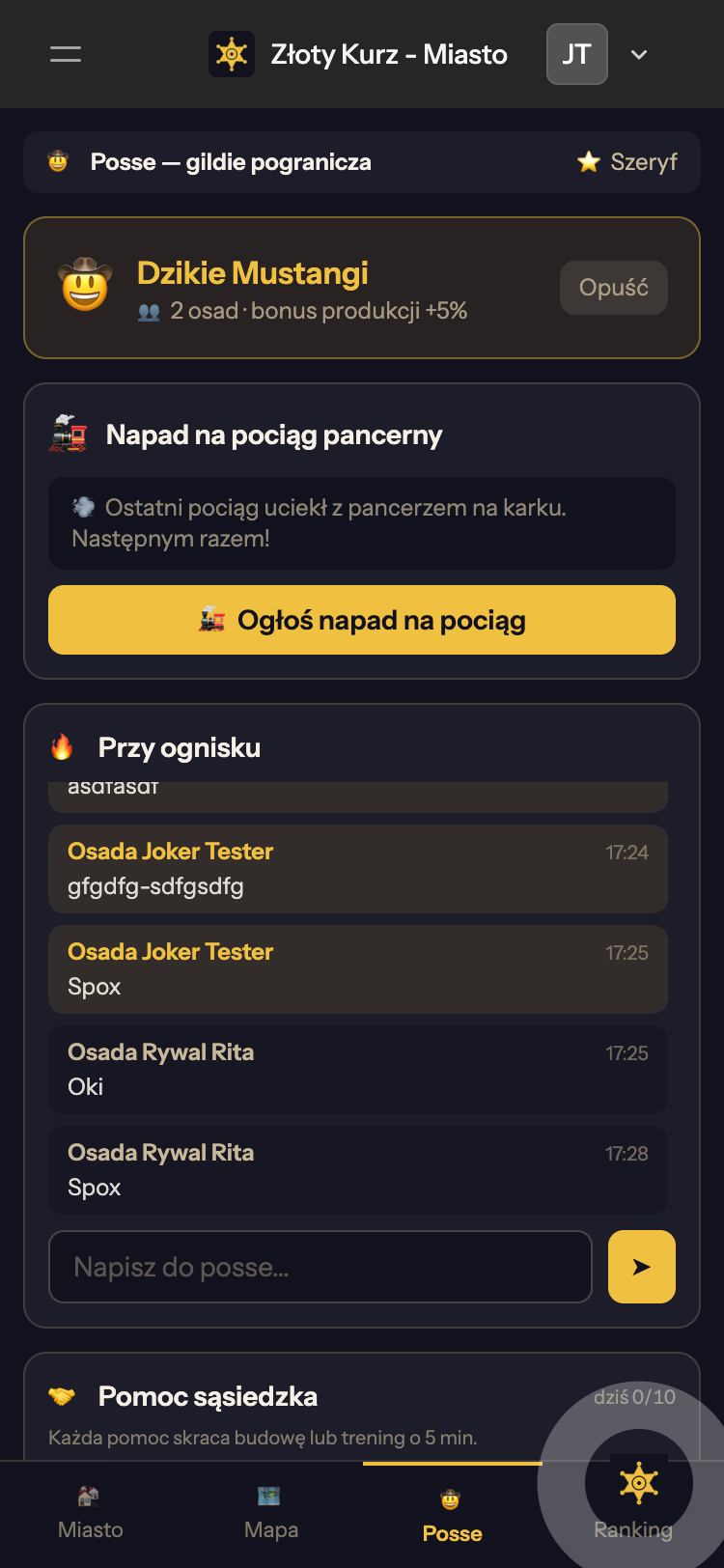 Złoty Kurz — Gildia Posse
