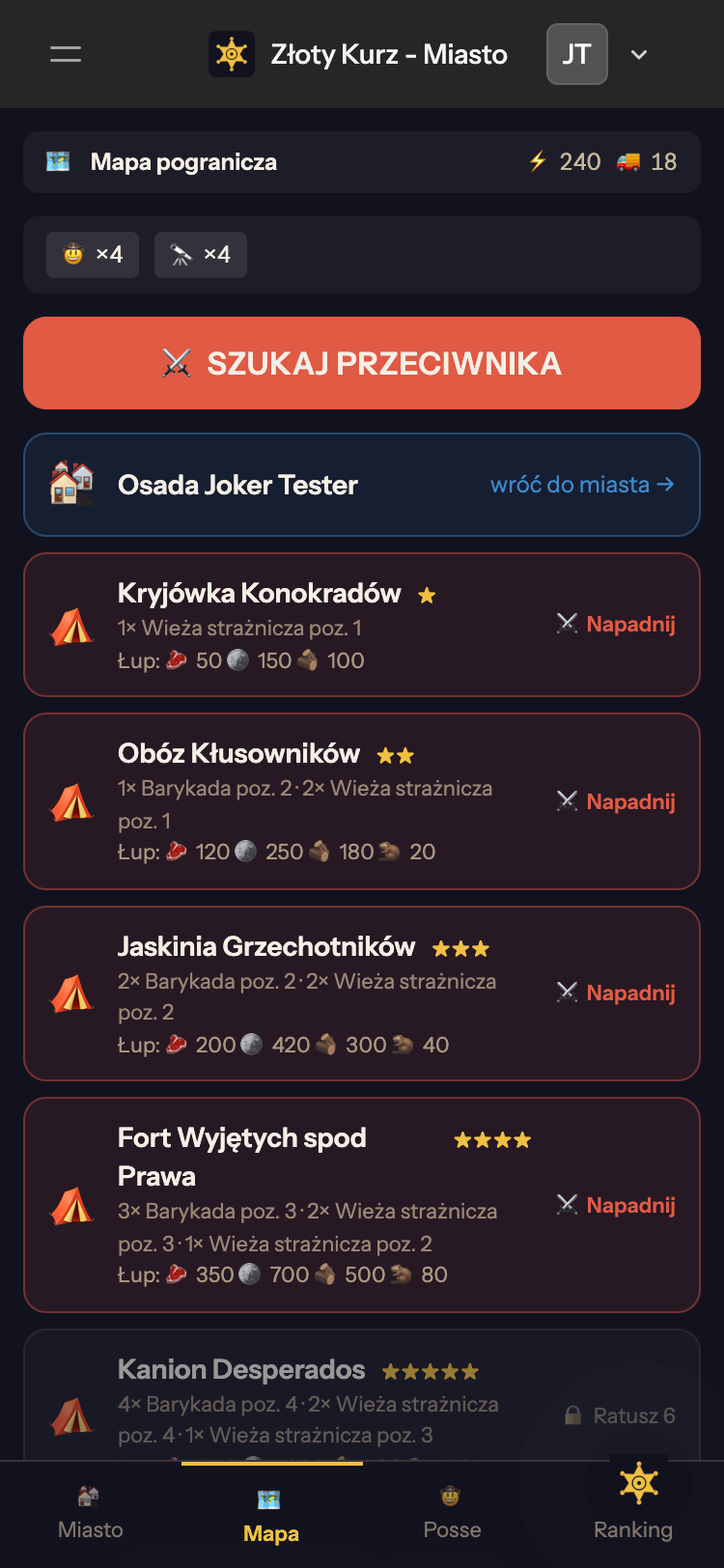Złoty Kurz — Najazd PvP